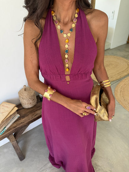 Isla Dress in Fuchsia
