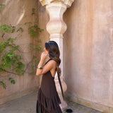 Manila Dress in Brown - Shipping/Envio 15/06 to 19/06