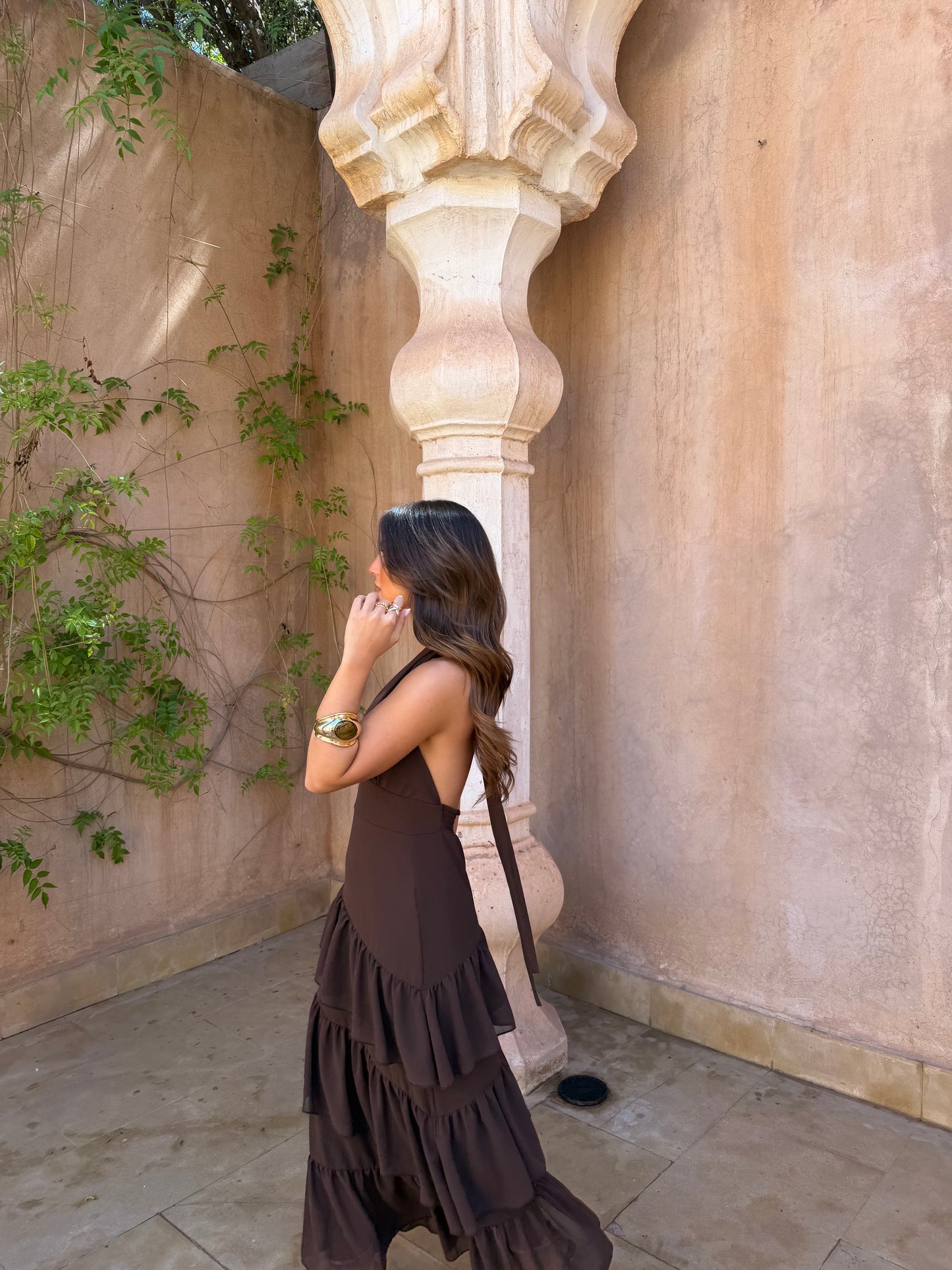 Manila Dress in Brown - Shipping/Envio 15/06 to 19/06