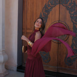 Paloma Dress in Burgundy