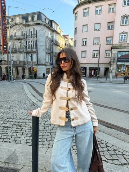 Charlotte Military Jacket in Beige
