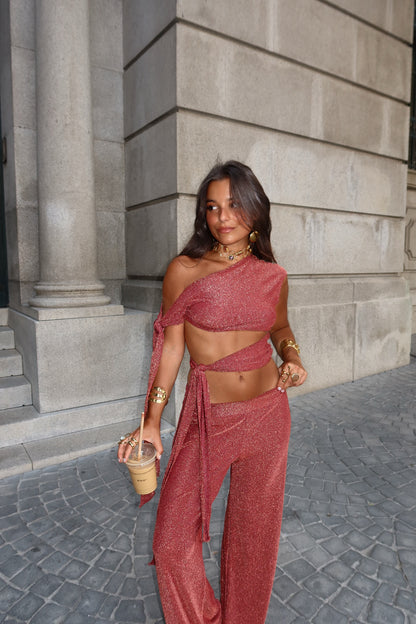 Gaia Top in Shiny Terracotta - Shipping 05/09