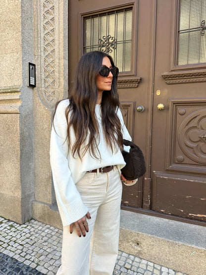 Soft Touch Knit Shirt in White