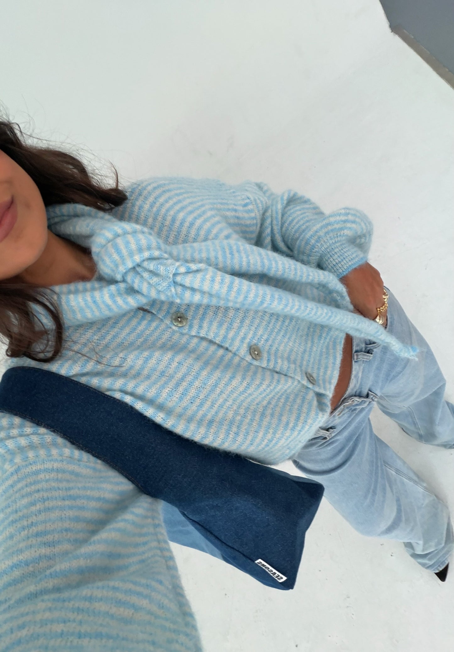 Jennifer Light Blue Cardigan With Sacrf
