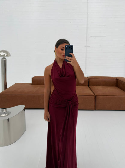 Hailey Dress in Burgundy