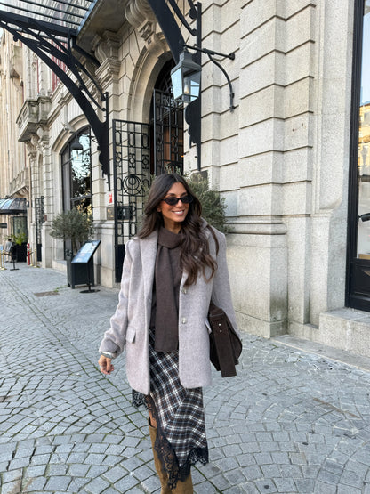 Wool Vienna Blazer in Taupe