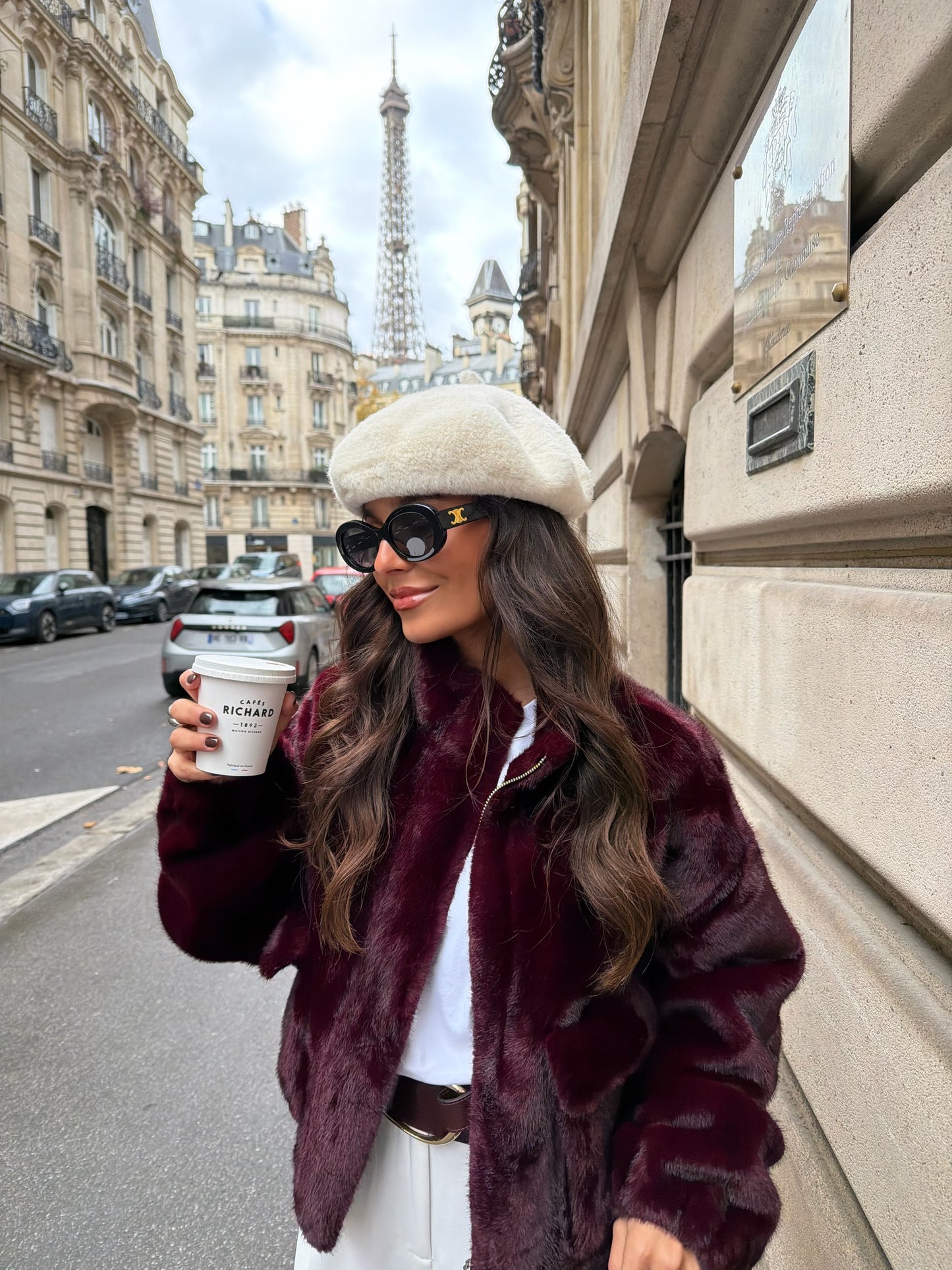 Burgundy Fur Jacket - Limited Edition