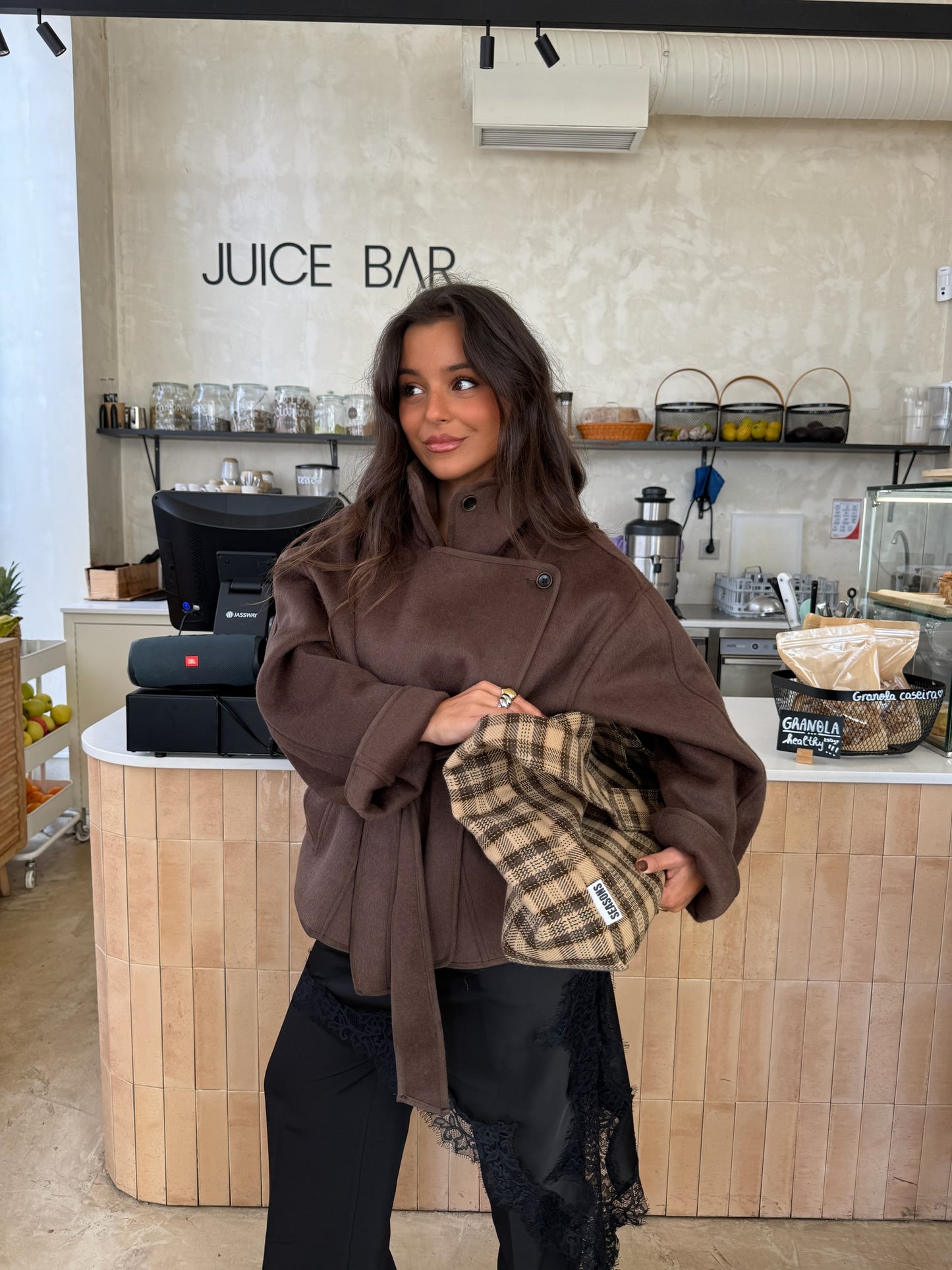 Milano Wool Belted Jacket in Brown - Shipping 15/12 to 19/12