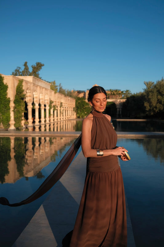 Paloma Dress in Brown - Shipping/Envio 22/06 to 26/06