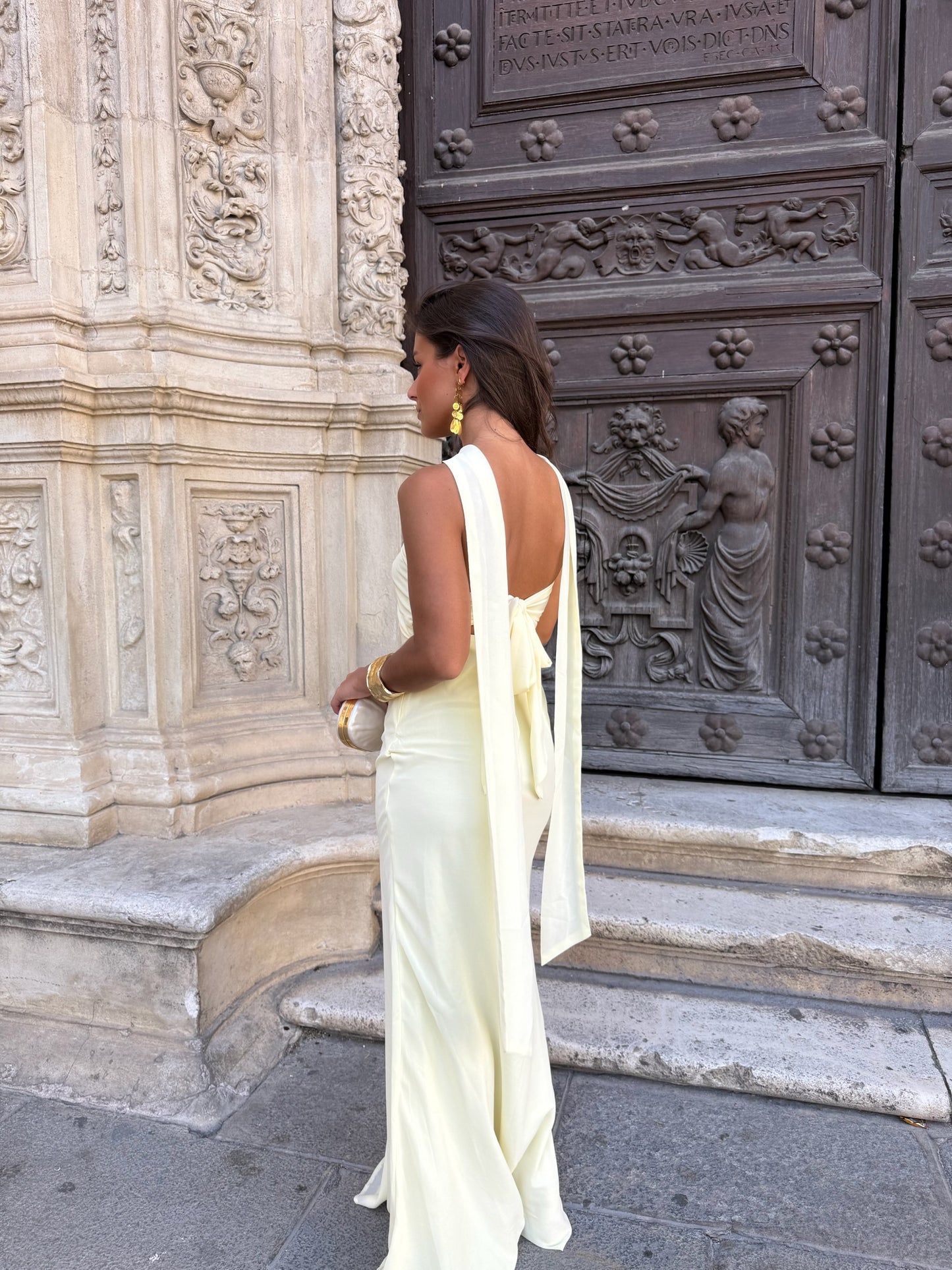 Pastel Yellow with Flower Dress