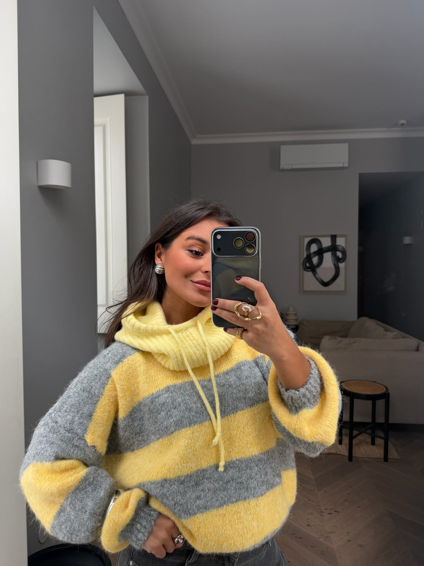 Knit Balaclava in Yellow