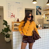 Emma Knit Cardigan In Yellow