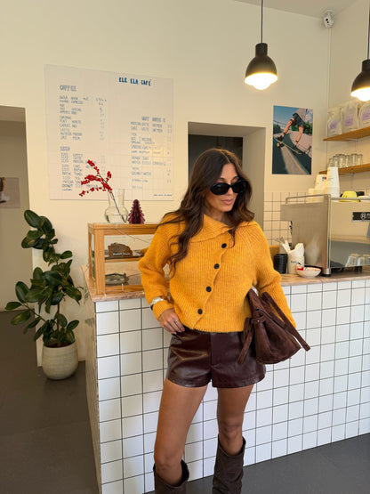 Emma Knit Cardigan In Yellow