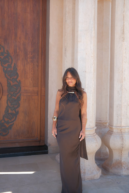 Safira Dress in Brown - Shipping/Envio 10/06 to 17/06