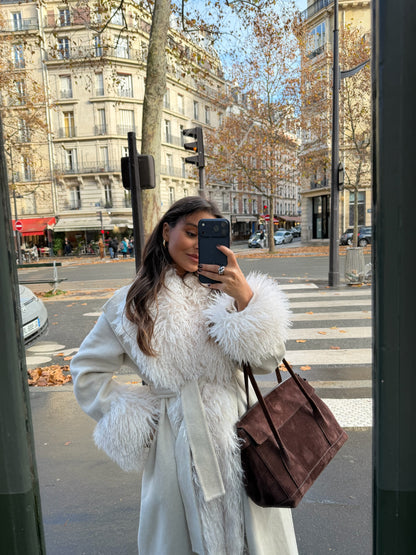 Ophelia Wool Coat in White - Shipping 01/12 to 05/12