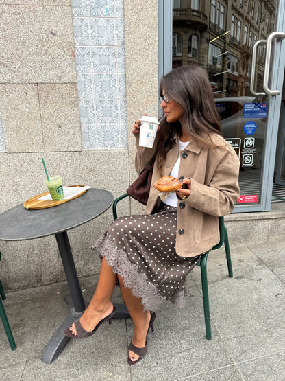 Oatmeal Suede Jacket