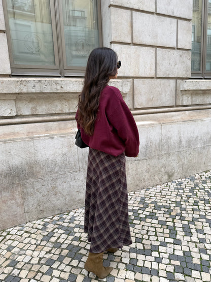 Soft Touch Knit Sweater in Burgundy