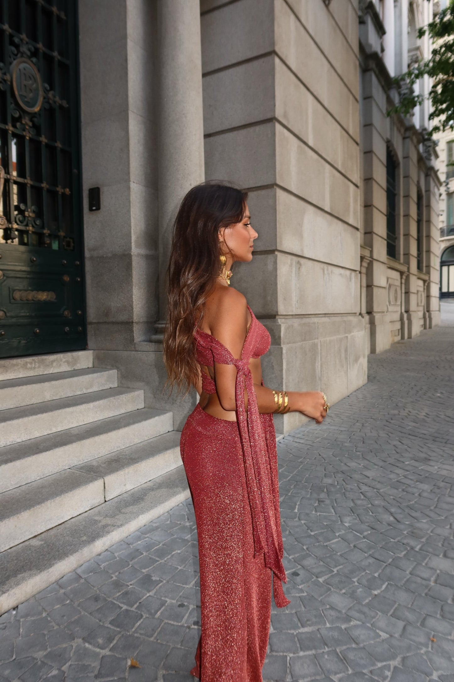 Gaia Top in Shiny Terracotta - Shipping 05/09