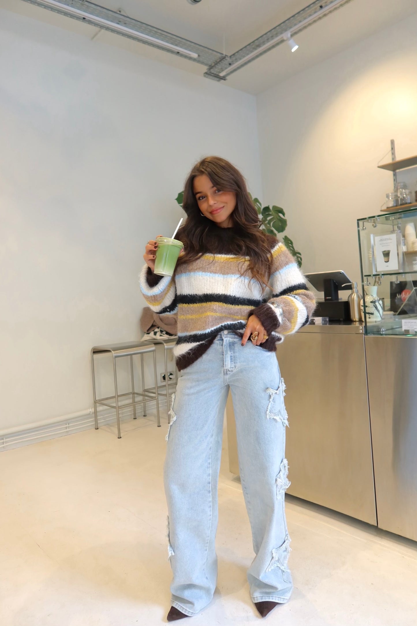 Chloe Striped Knit Sweater