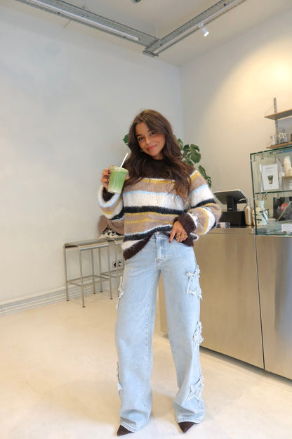 Chloe Striped Knit Sweater