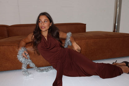 Hailey Dress in Brown