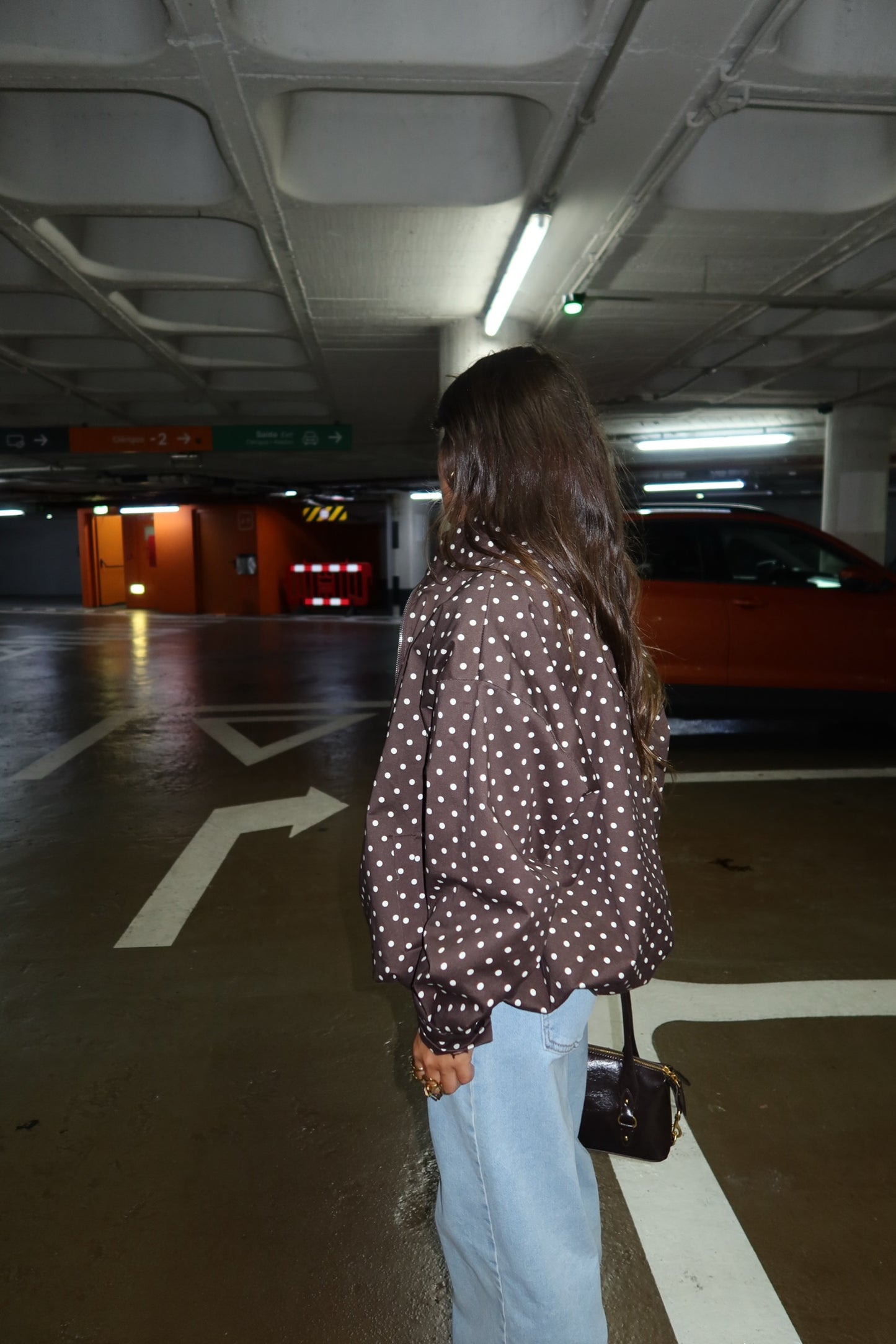 Polka Dot Jacket in Brown