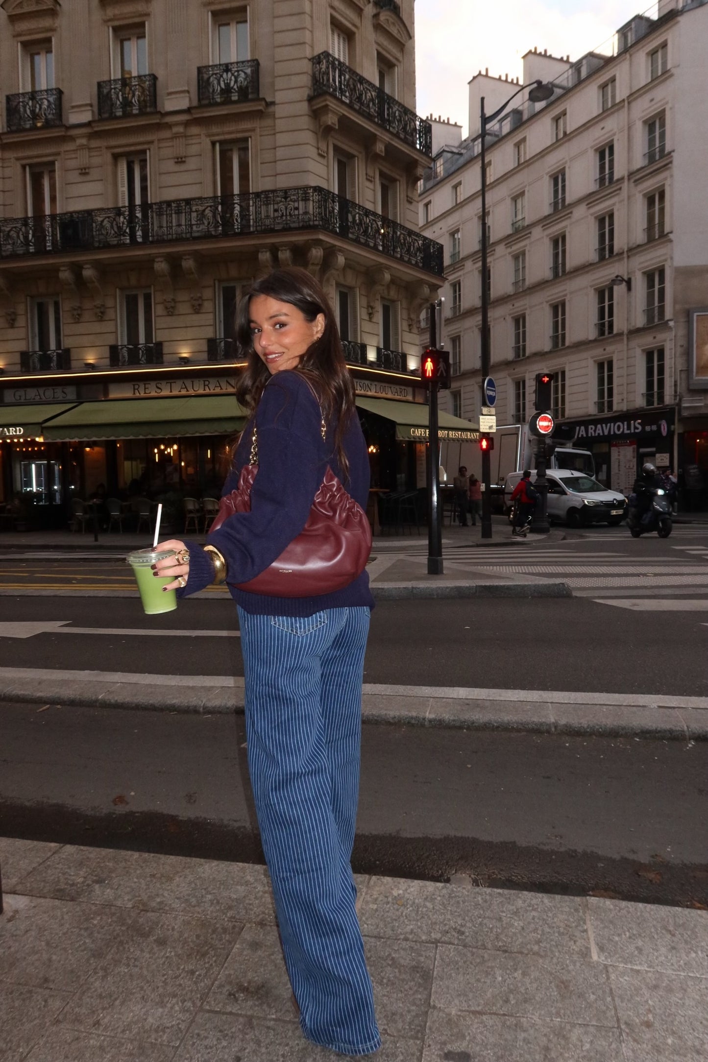 Soft Touch Knit Sweater in Navy Blue