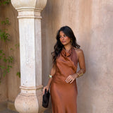 Riad Dress in Terracotta