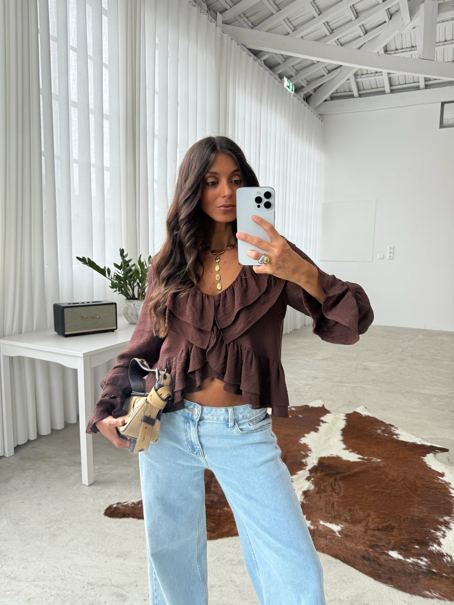 Taylor Blouse in Brown