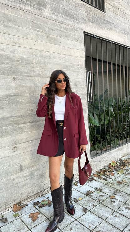 Cherry Super Oversize Blazer