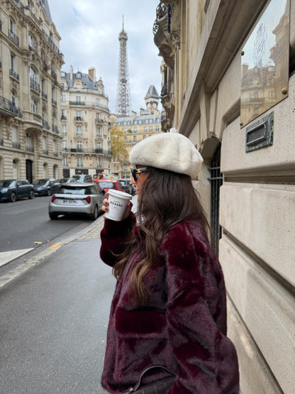 Burgundy Fur Jacket - Limited Edition