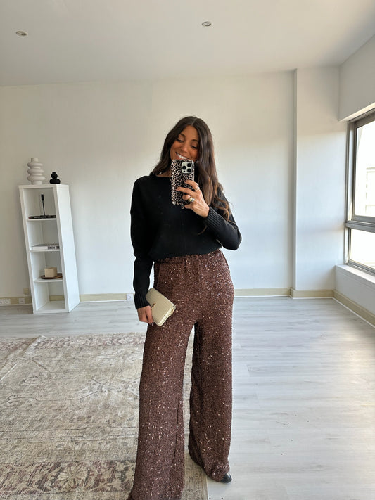 Shiny Brown Pants