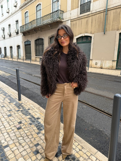 Corduroy Pants in Beige