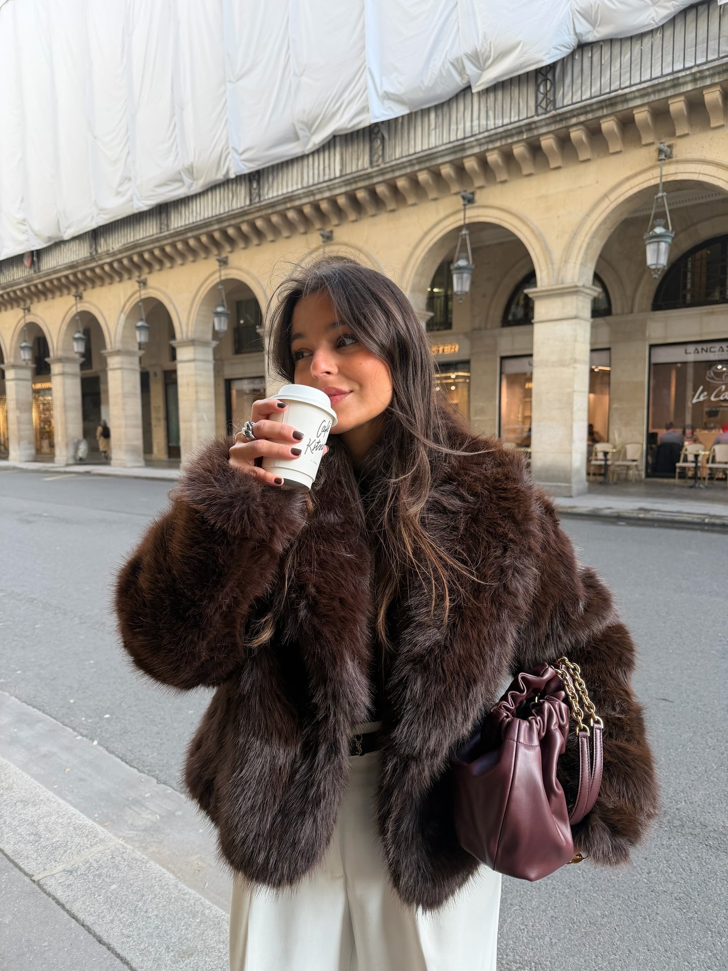 Camille Fur Jacket in Brown - Shipping 01/12 to 05/12