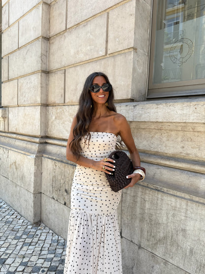 Polka Dot Dress in White