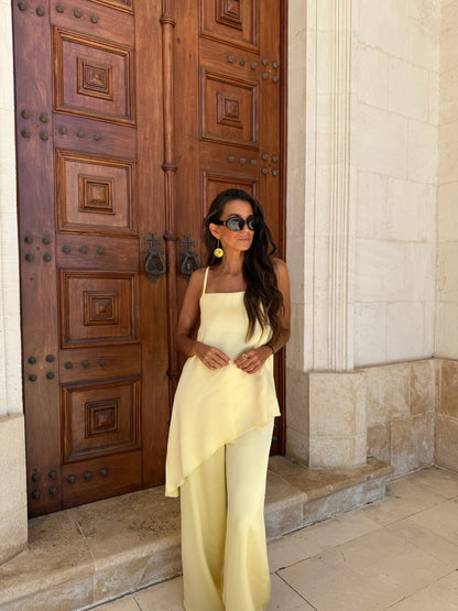 Butter Yellow Satin Set
