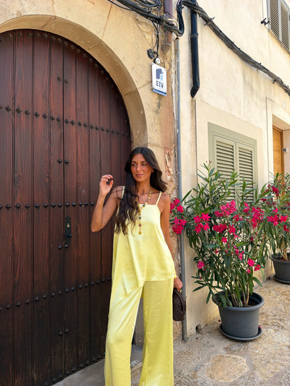 Satin Set in Yellow