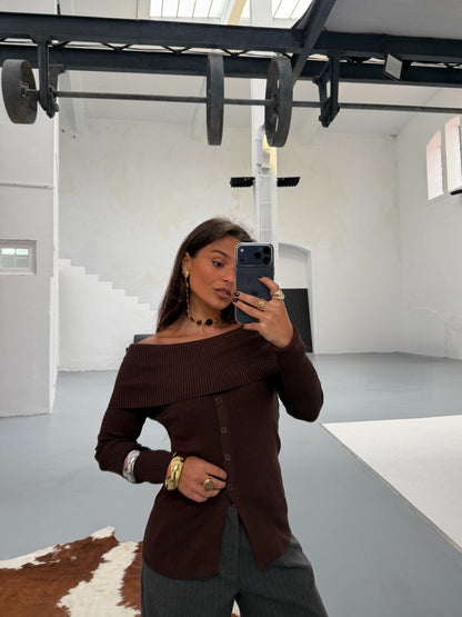 Paula Off Shoulder Sweater