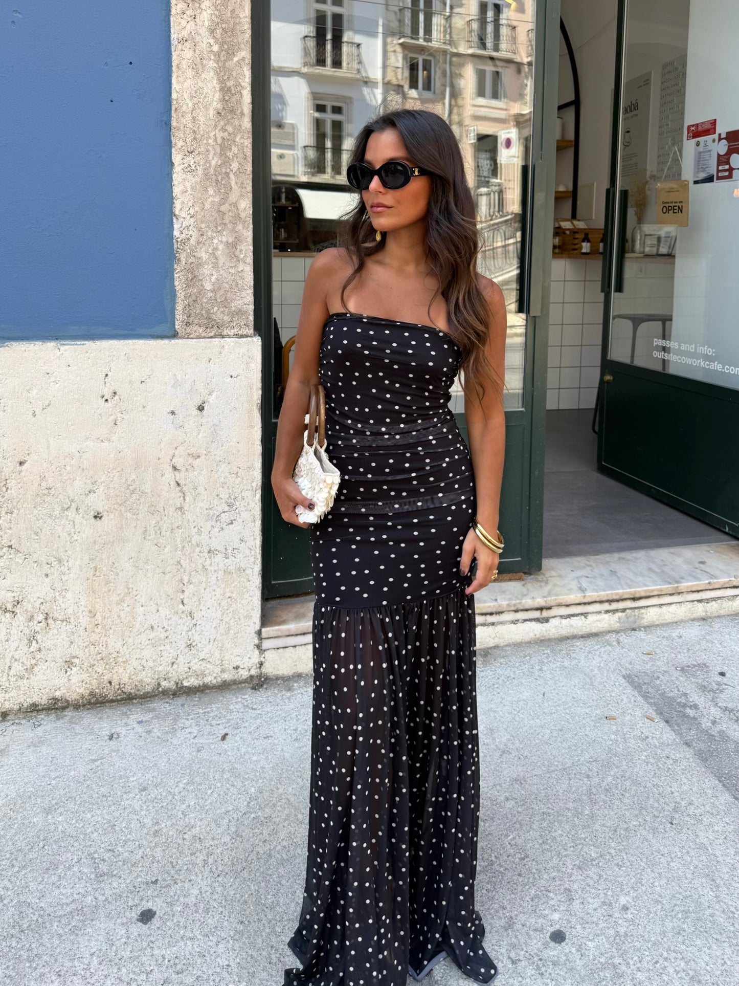 Polka Dot Dress in Black