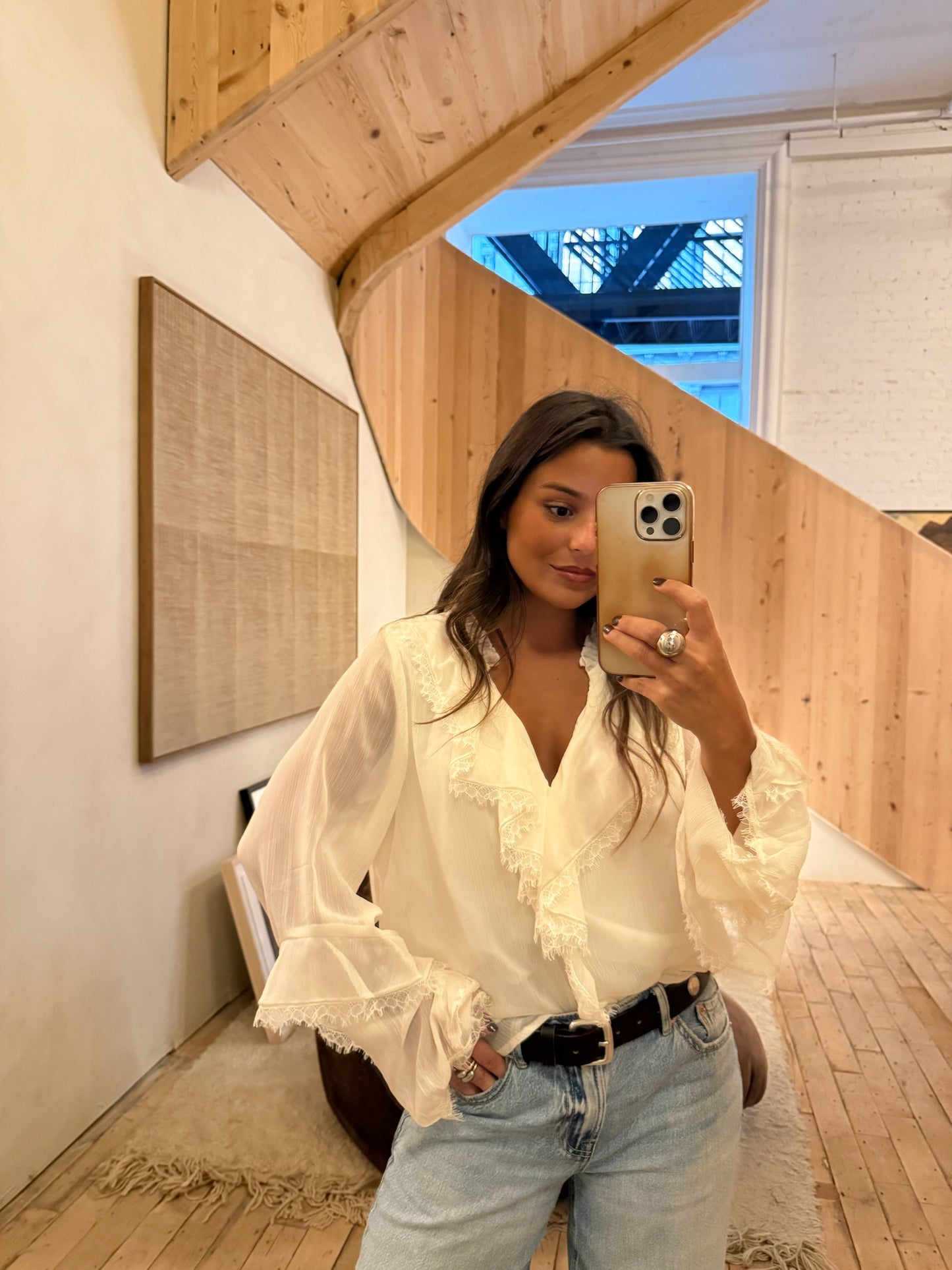Morgan Shirt in White Cream