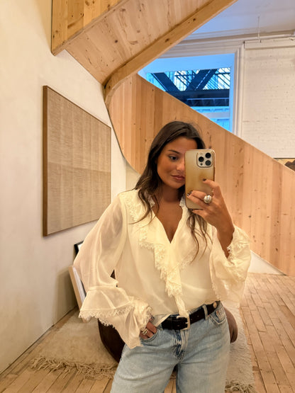 Morgan Shirt in White Cream