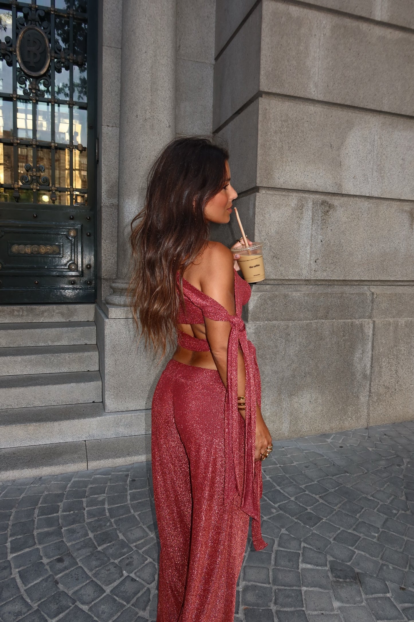Gaia Top in Shiny Terracotta - Shipping 05/09