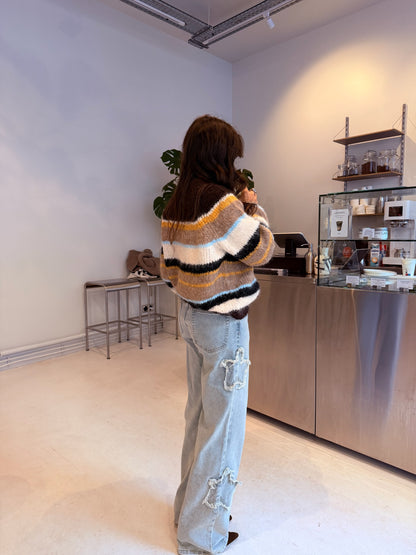 Asymmetric Stars Jeans in Light Denim - Shipping 01/12 to 05/12