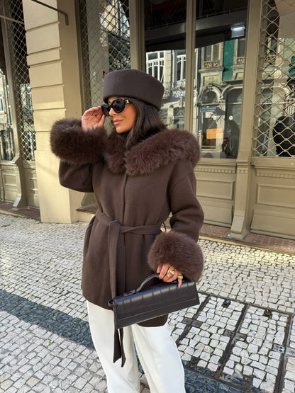 Turim Fur Coat in Brown - Shipping 12/12 to 19/12