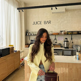 Asymmetrical Blazer in Butter Yellow