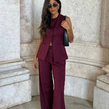 Eva Vest in Burgundy