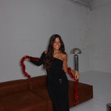 Cammy One Shoulder Dress in Black