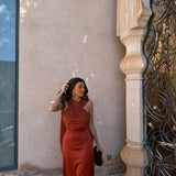 Triana Dress in Terracotta