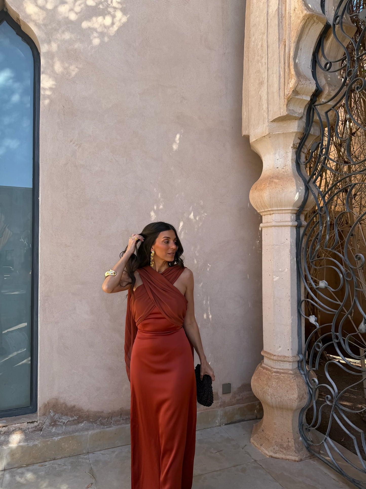 Triana Dress in Terracotta
