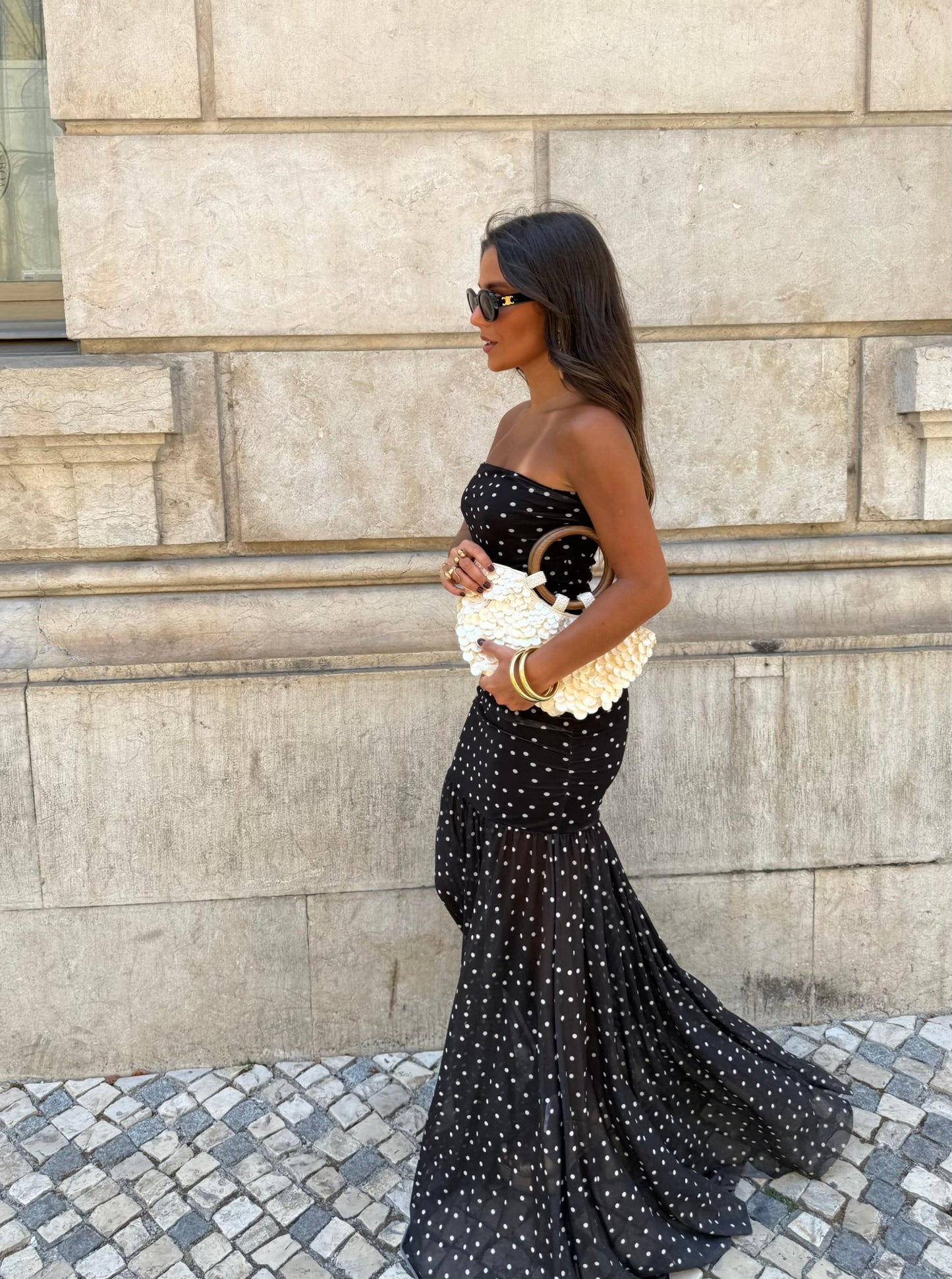 Polka Dot Dress in Black